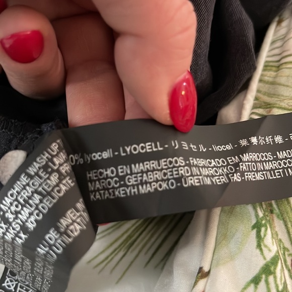 Zara woman premium denim black high low soft ladies 3/4 snap button down top - Picture 11 of 12